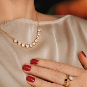 Three Line Luna Noire Ring