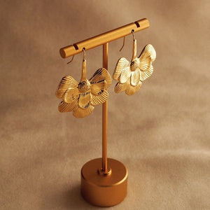 Elsa Floral Earrings in Gold