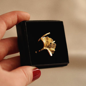 Gingko Leaf Ring in Gold