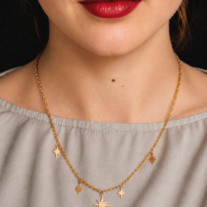 Arlette Stars Necklace in Gold