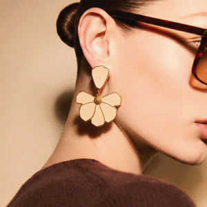 Blanche Statement  Flower Earrings