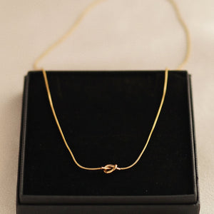 Eternal Knot Necklace in Gold