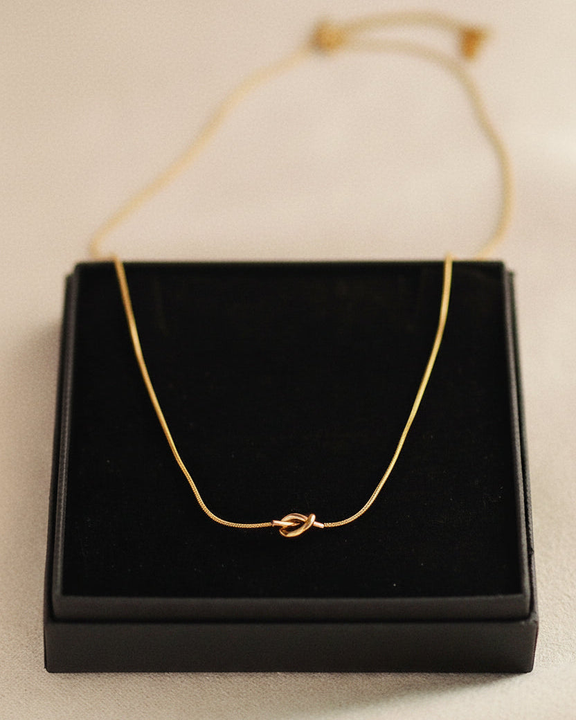 Eternal Knot Necklace in Gold