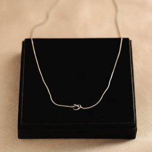 Eternal Knot Necklace in Silver