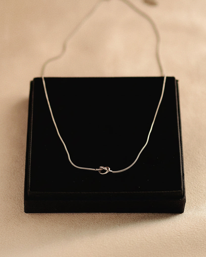 Eternal Knot Necklace in Silver