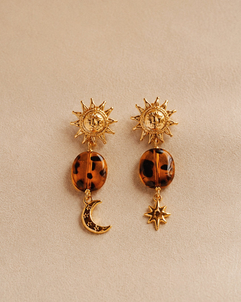 Celestial Amber Tones Earrings