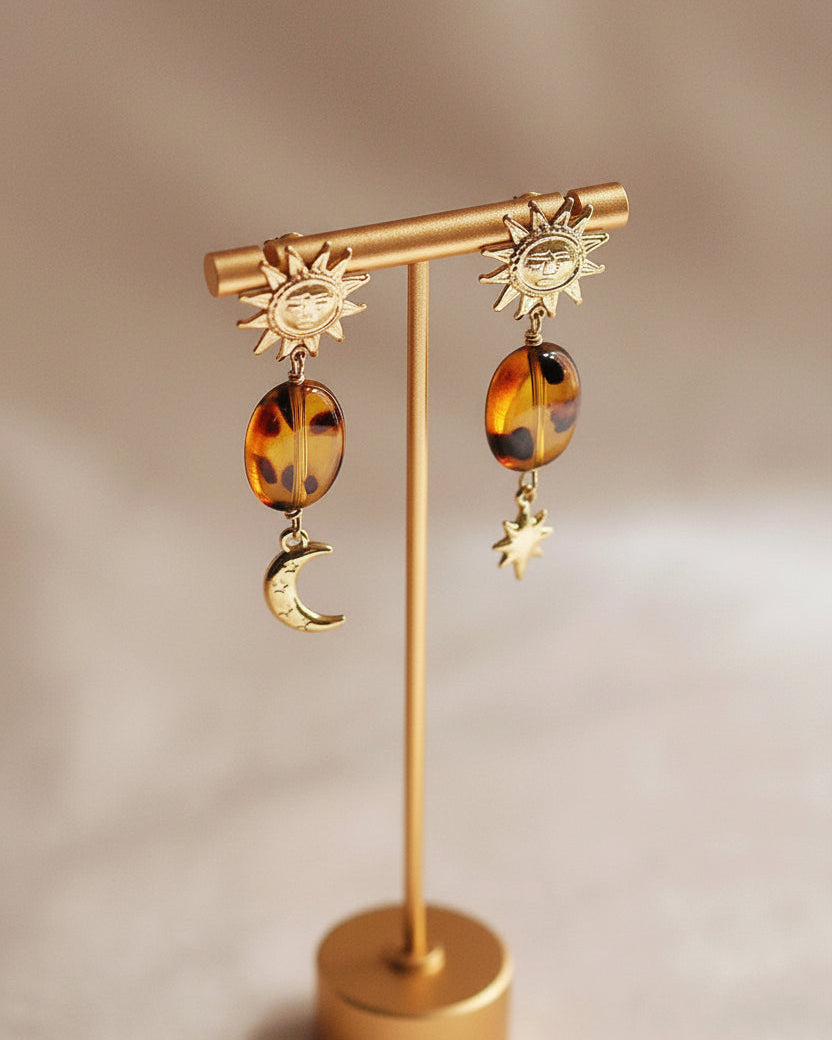 Celestial Amber Tones Earrings