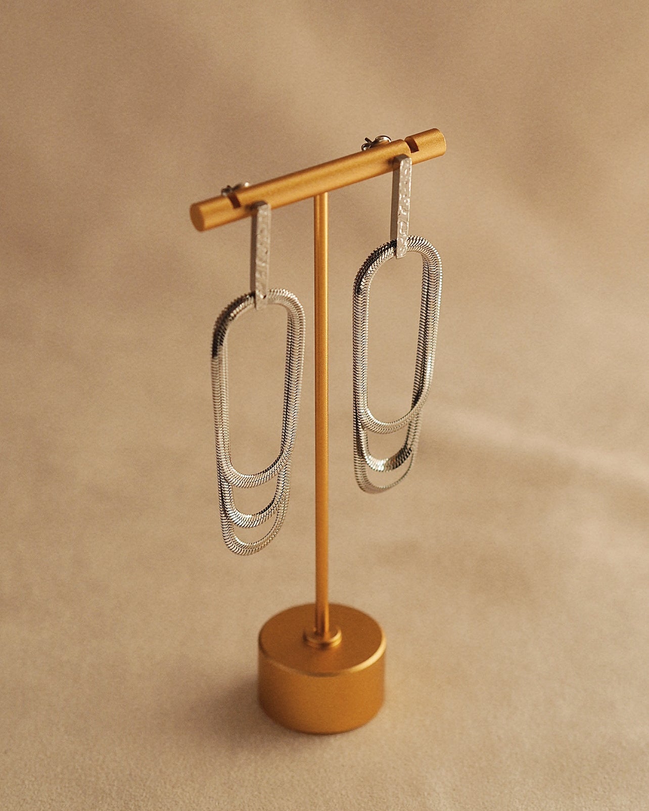 Sylvie Multichain Earrings in Silver