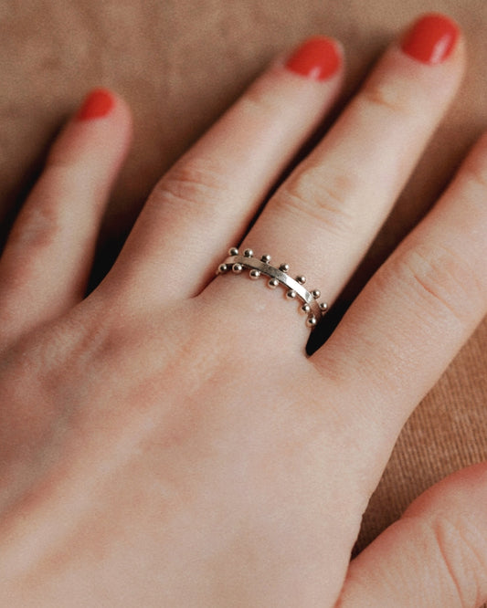 Natalie Dot Ring in Silver