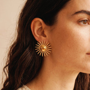 Estelle Sunflower Earrings