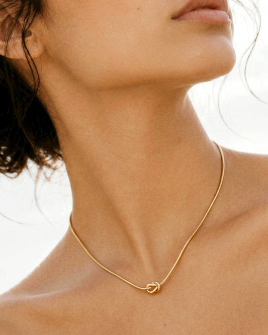 Eternal Knot Necklace in Gold