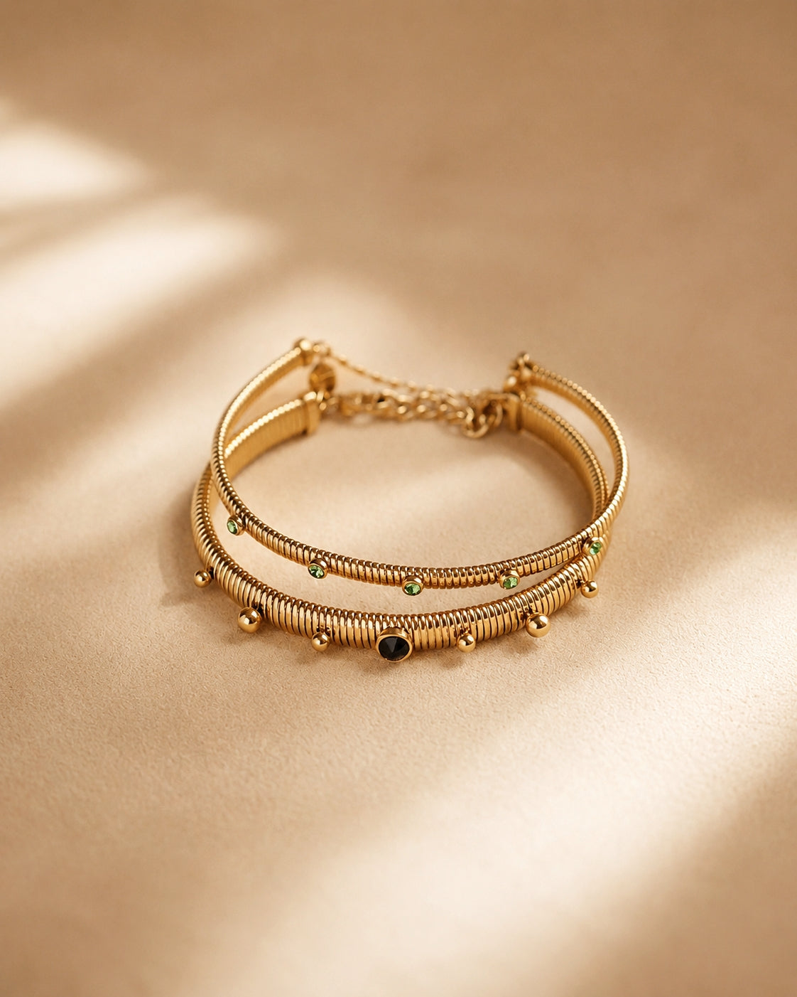 Unique Aldona Bracelet in Black and Gold
