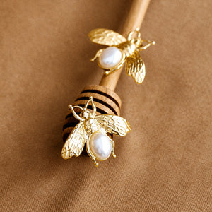 Vintage Style Large Bee Earrings