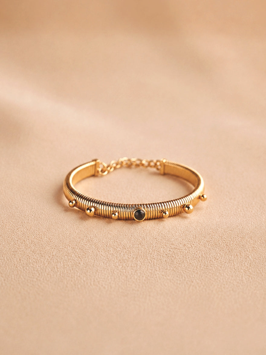 Unique Aldona Bracelet in Black and Gold