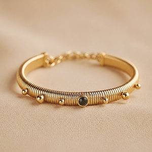 Unique Aldona Bracelet in Black and Gold
