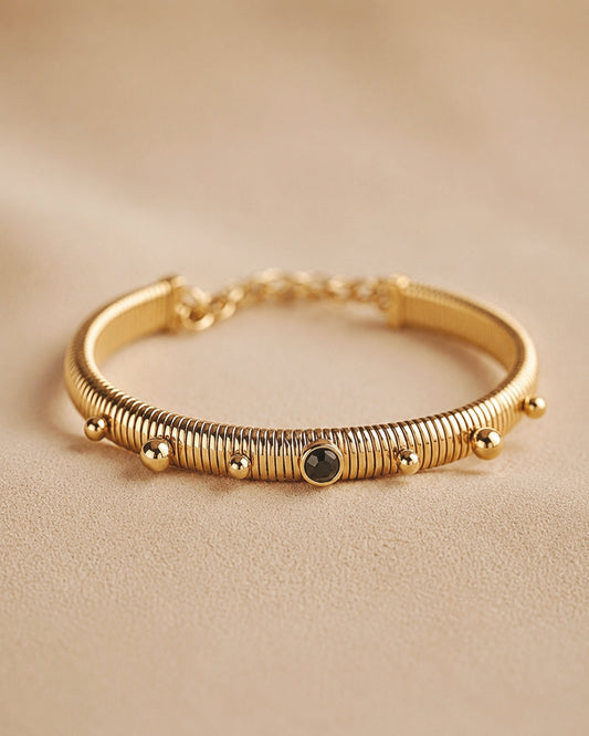 Unique Aldona Bracelet in Black and Gold