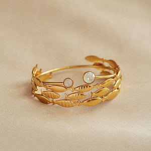 Julie Swarovski Adjustable Bangle in Gold