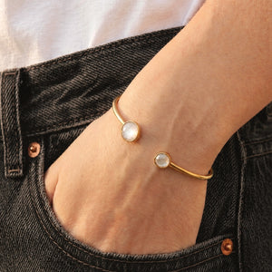 Julie Swarovski Adjustable Bangle in Gold