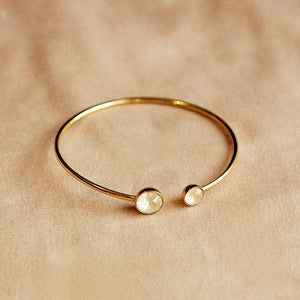 Julie Swarovski Adjustable Bangle in Gold