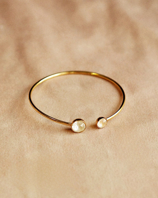 Julie Swarovski Adjustable Bangle in Gold