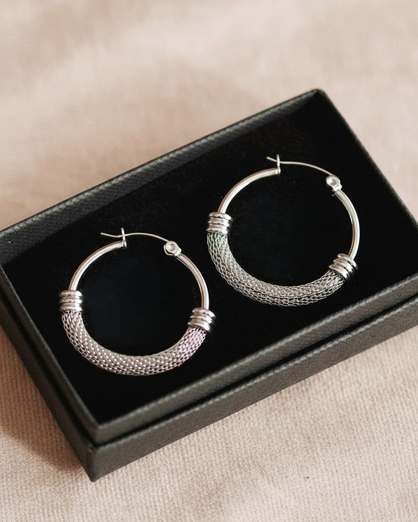 Mona Earrings in Silver