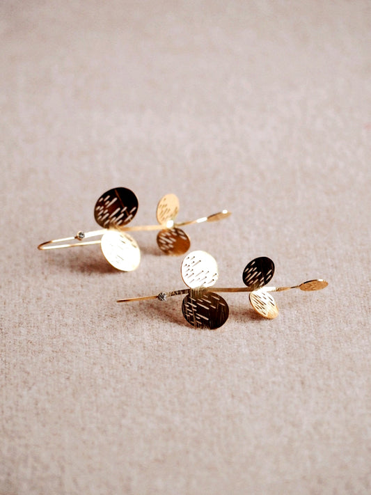 Melisande Gold Flower Earrings