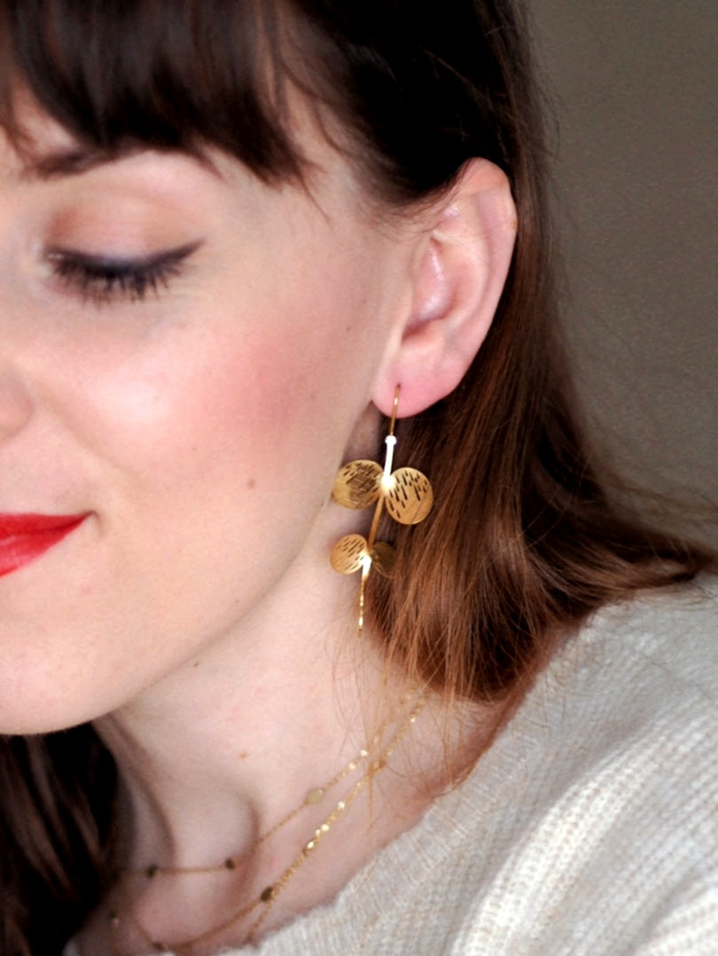 Melisande Gold Flower Earrings