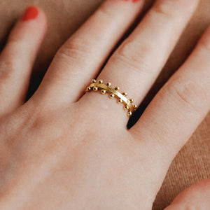 Natalie Dot Ring in Gold