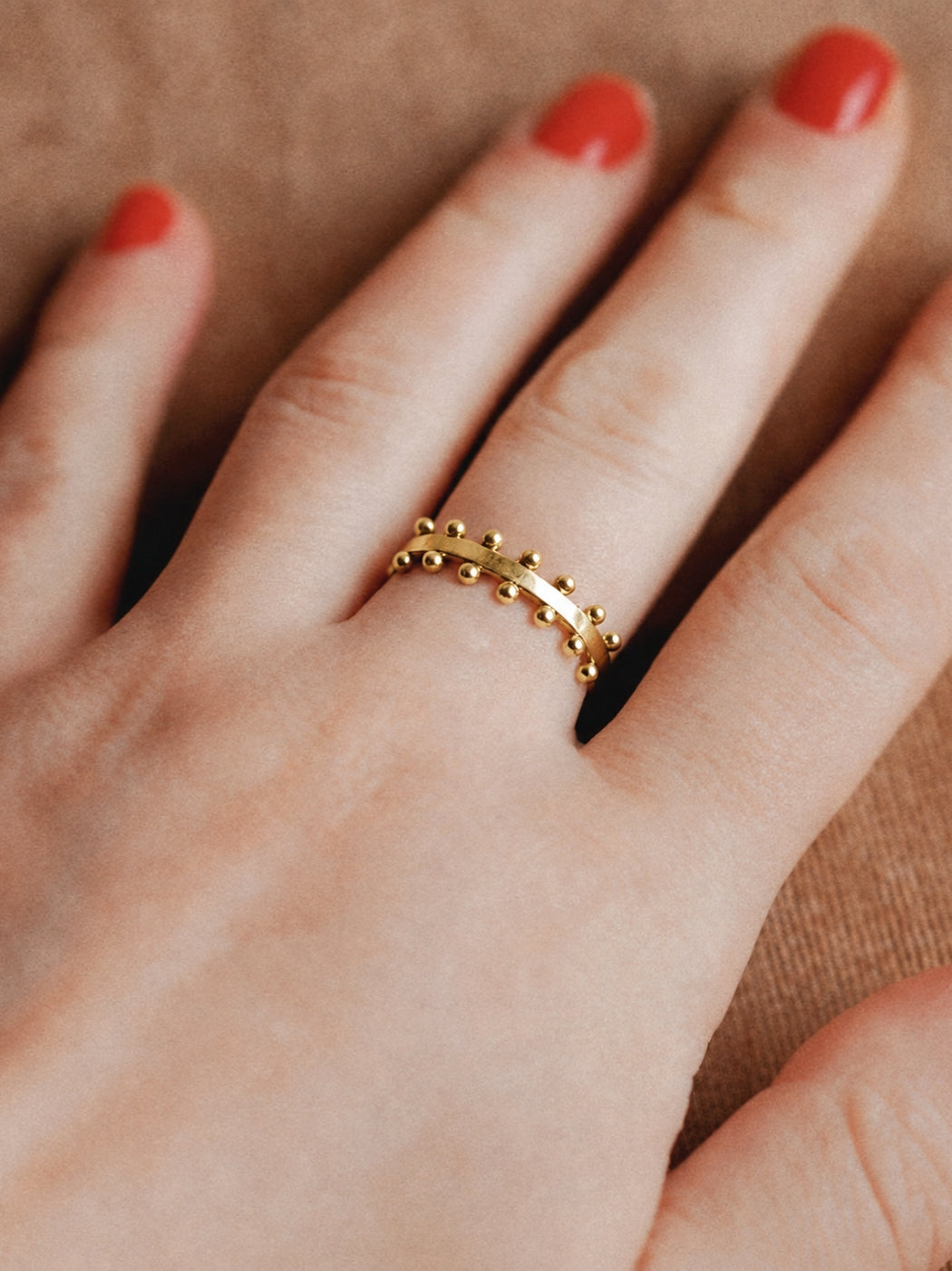 Natalie Dot Ring in Gold