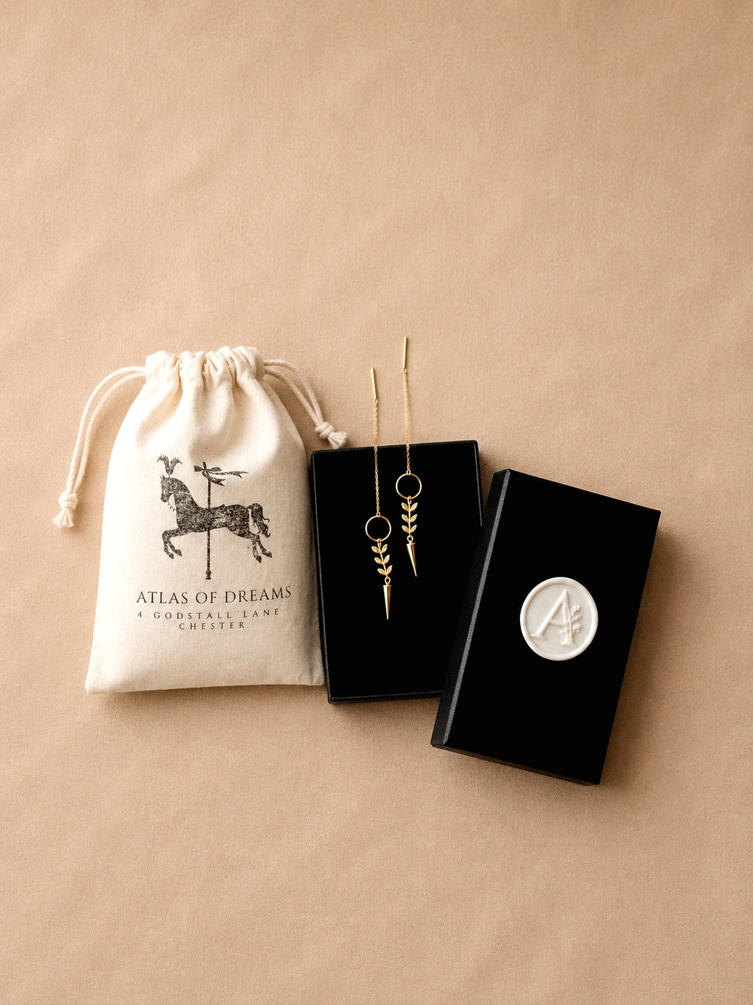 Andrea Atlas Signature Chain Earrings N°56 in Gold