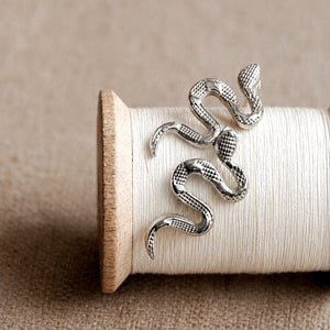 "Dance" Snake Earrings in silver