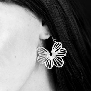 Madame Floral Earrings in Silver