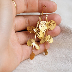 Miriam Floral Earrings in Gold