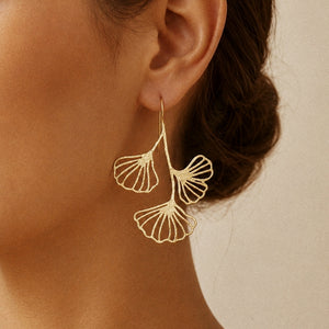 Fiona Ginkgo Leaf Earrings