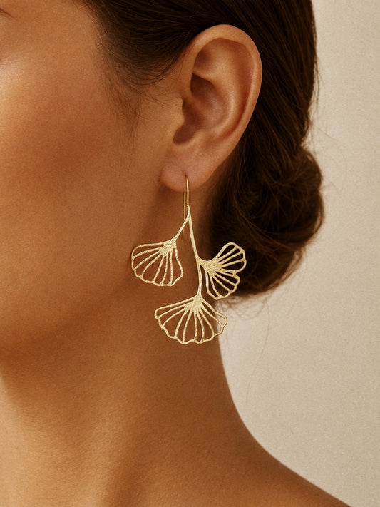 Fiona Ginkgo Leaf Earrings