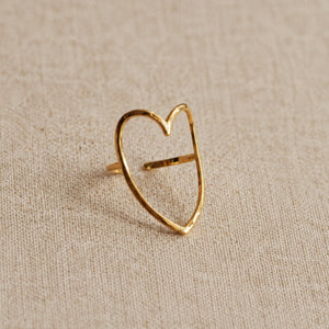 Ivy Heart Ring Gold
