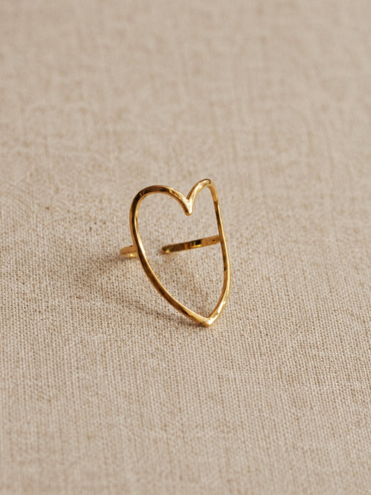 Ivy Heart Ring Gold