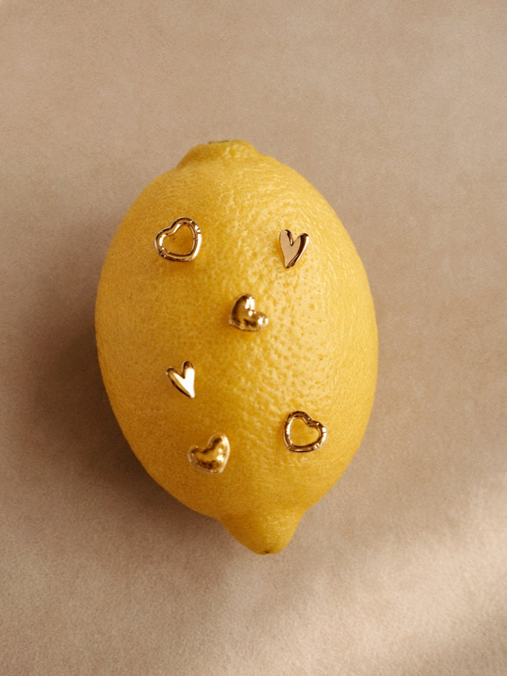 Little Heart Stud Earrings in Gold II