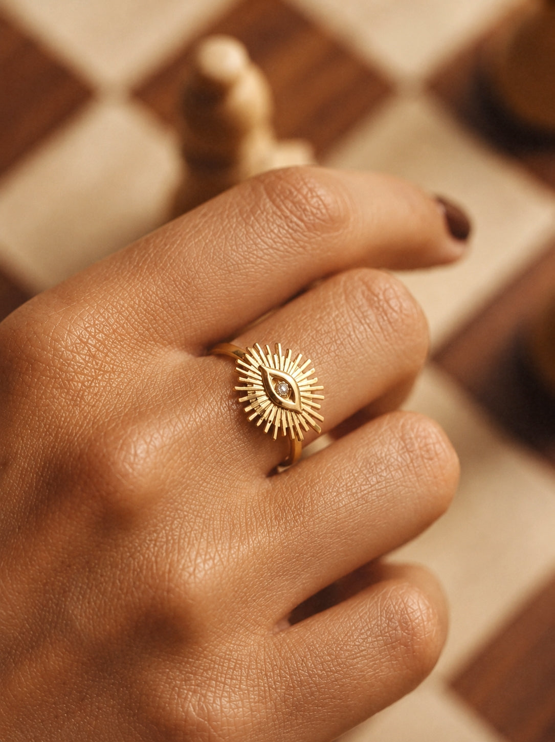 Solis Ring with Rhinestone
