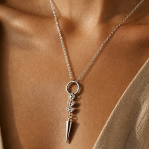 Atlas Spike Necklace in Silver