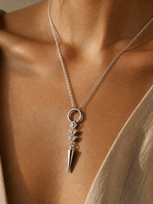 Atlas Spike Necklace in Silver