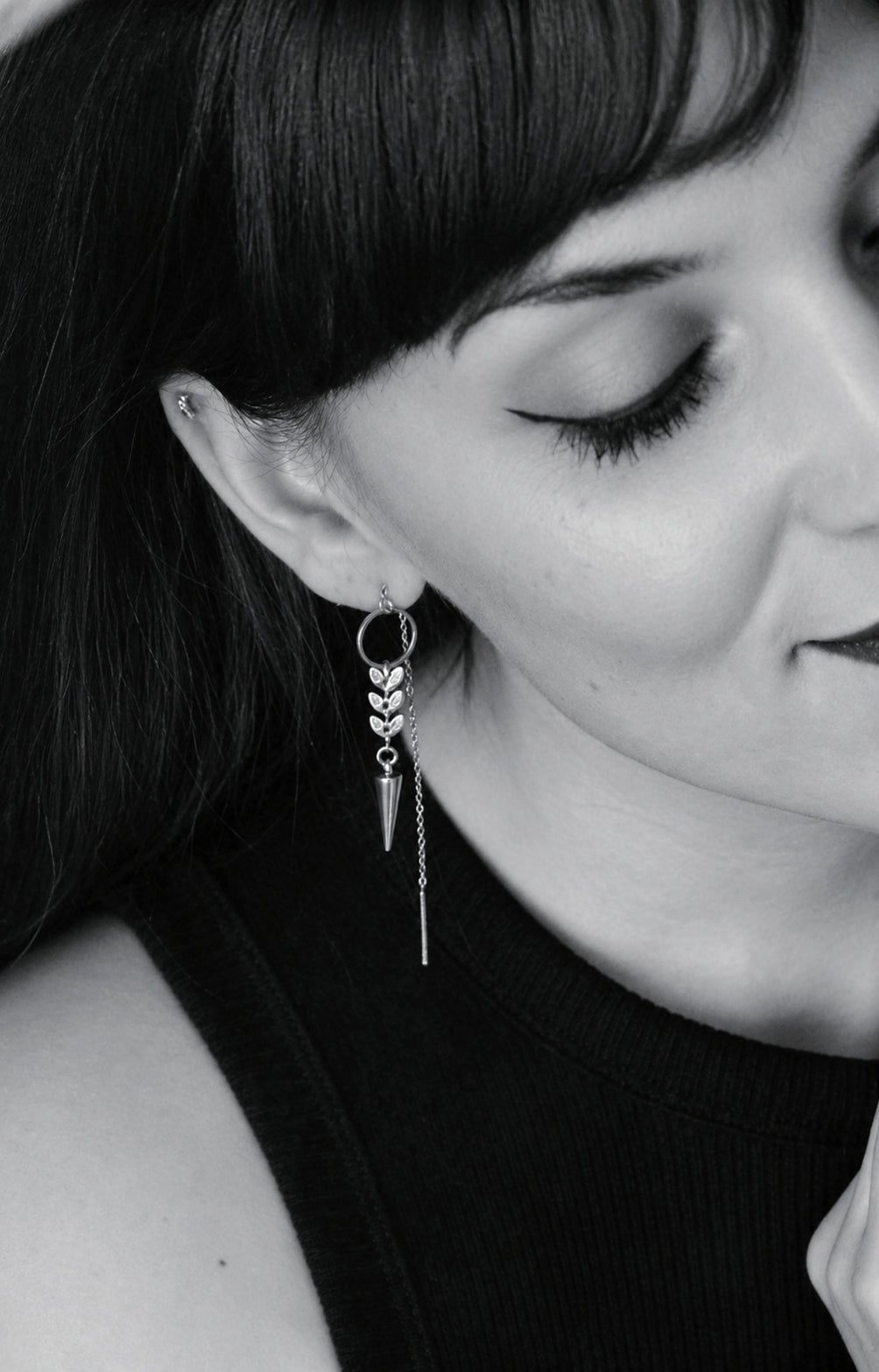 Andrea Atlas Signature Chain Earrings N°57 in Silver