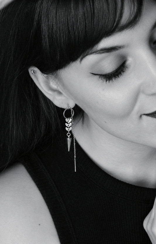 Andrea Atlas Signature Chain Earrings N°57 in Silver