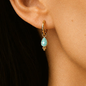 Little Amazonite Hoop Earrings
