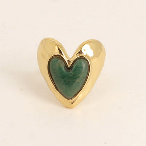 Emily Gemstone Heart Ring