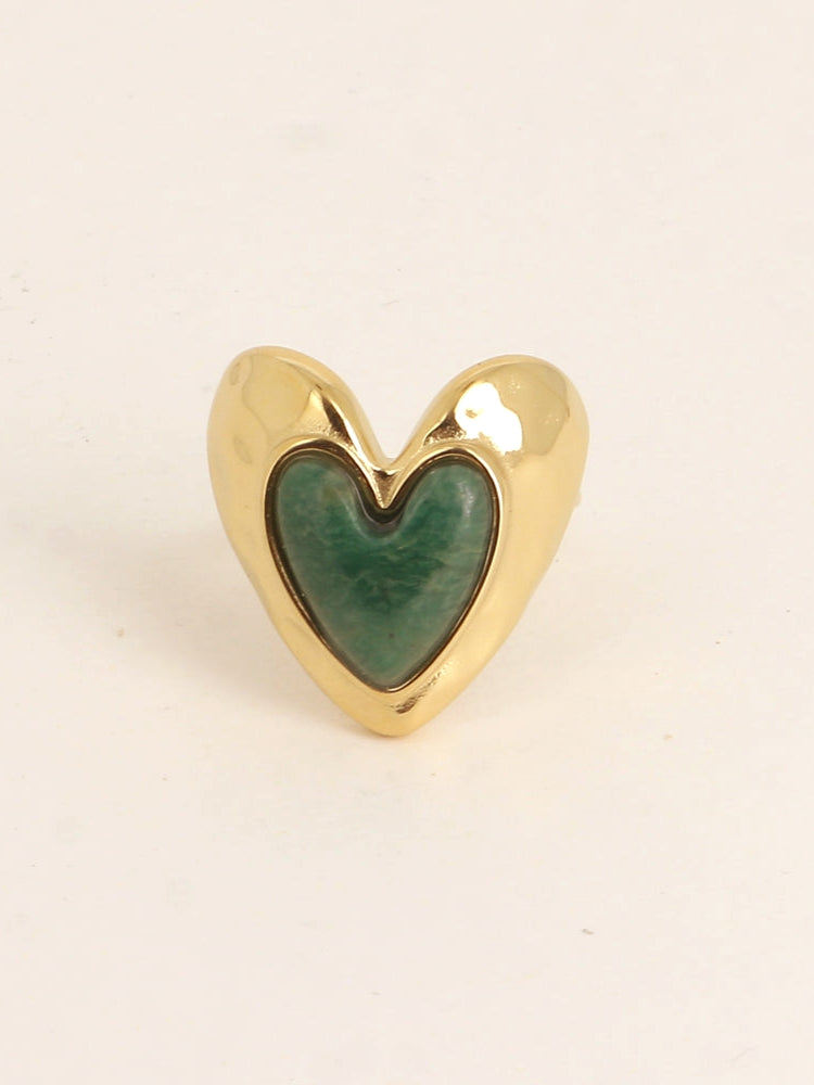 Emily Gemstone Heart Ring