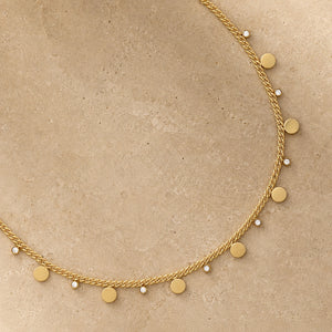 Sparkle Coin Necklace Gold