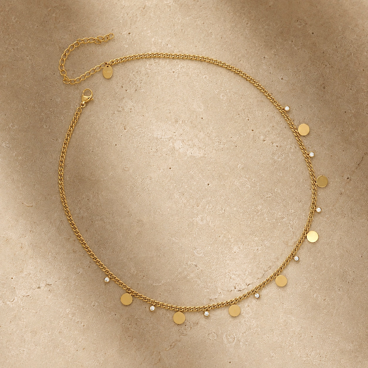 Sparkle Coin Necklace Gold