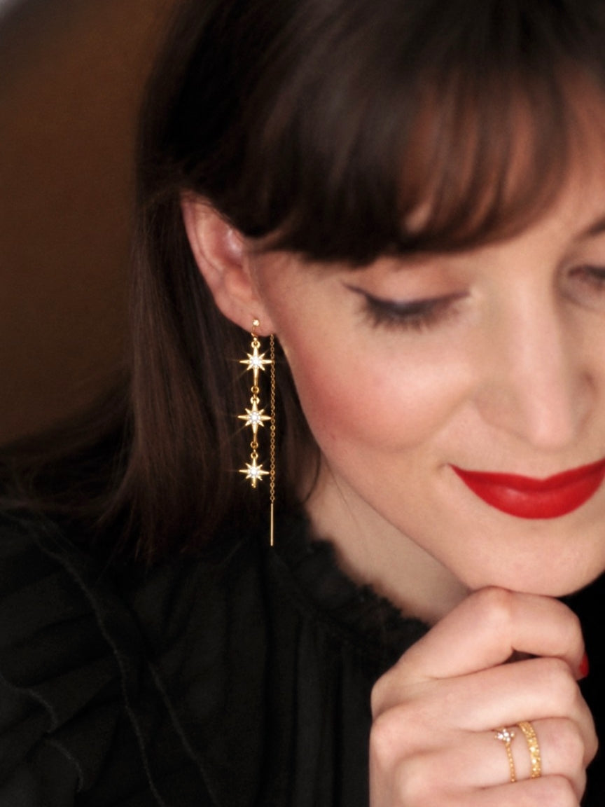 Linea Chain Earrings in Gold / Sparkle Limited Collection
