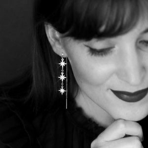 Linea Chain Earrings in Silver / Sparkle Limited Collection
